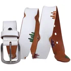 Ремень Hongmioo 2017 Женский, натуральная кожа, белыйчерныйбелый