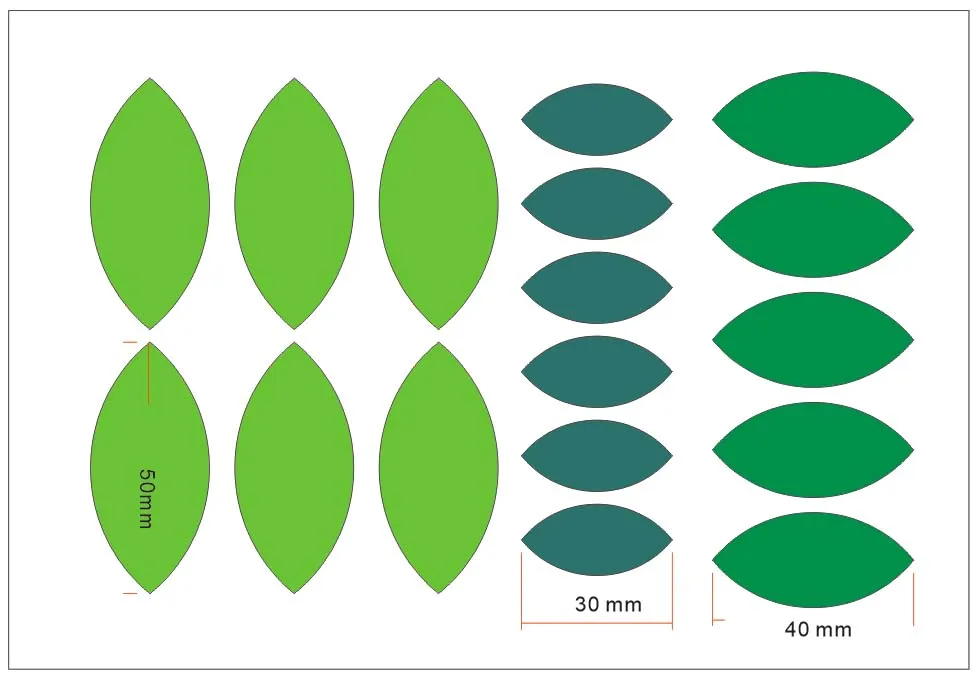 

Multi size leaves die 15.8mm thick SMR-FL0059XLA wooden steel rule with back case