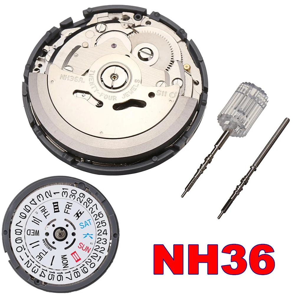 High Accuracy Automatic Mechanical Watch Wrist  Movement Day Date Set NH35 NH36 fpr Wholesale Drop Shipping