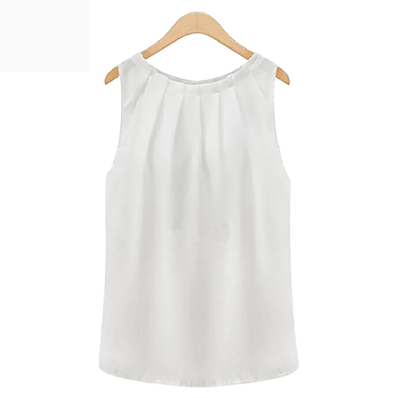 Женский модный сексуальный Летний шифоновый жилет без рукавов повседневный топ