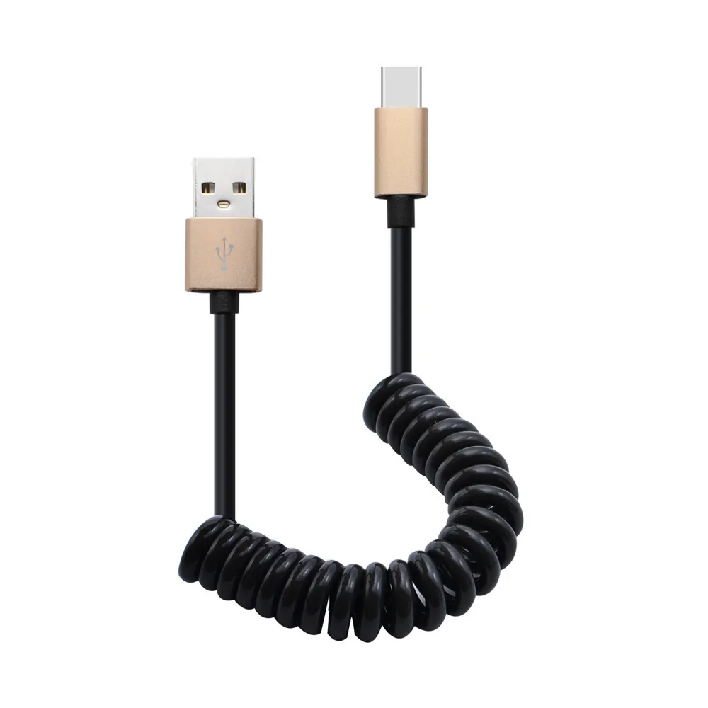 Spring Type C usb wire Car charger QC 3.0 Fast for galaxy A9 A50 A5 S9 Bluboo S8 Plus For P20 lite mate 20 YECF | Электроника