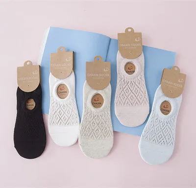 5 pieces cotton women boat socks hosiery non-slip hollow out mesh breathable casual female ankle short sock | Женская одежда