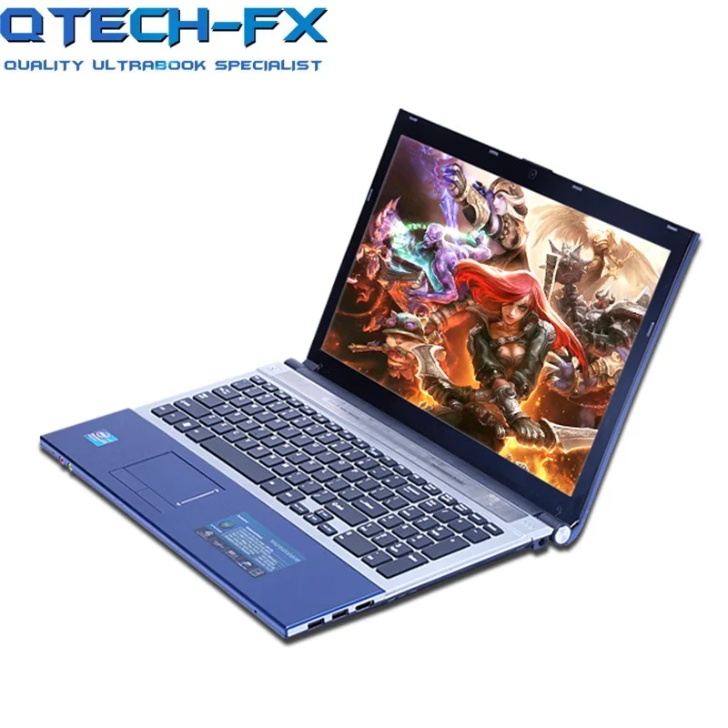 i7 Gaming Notebook 15.6&quot 8GB RAM SSD 256GB /64/128G + 1TB HDD DVD Fast CPU Metal Laptop Arabic AZERTY Spanish Russian Keyboard |