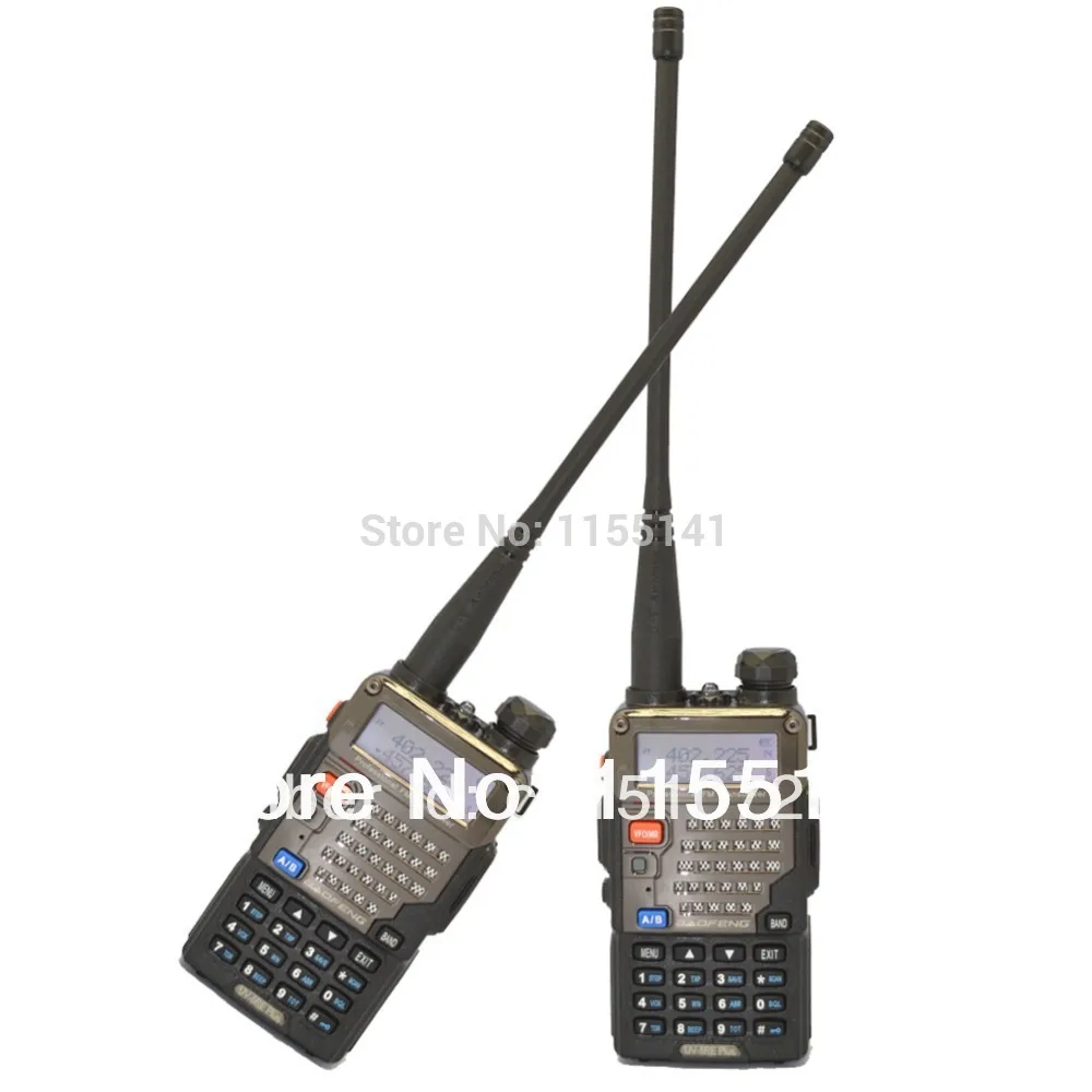 2-PCS  Black BaoFeng UV-5RE+Plus Dual Band WalkieTalkie136-174&400-520MHz Two Way Radio +free earpiece