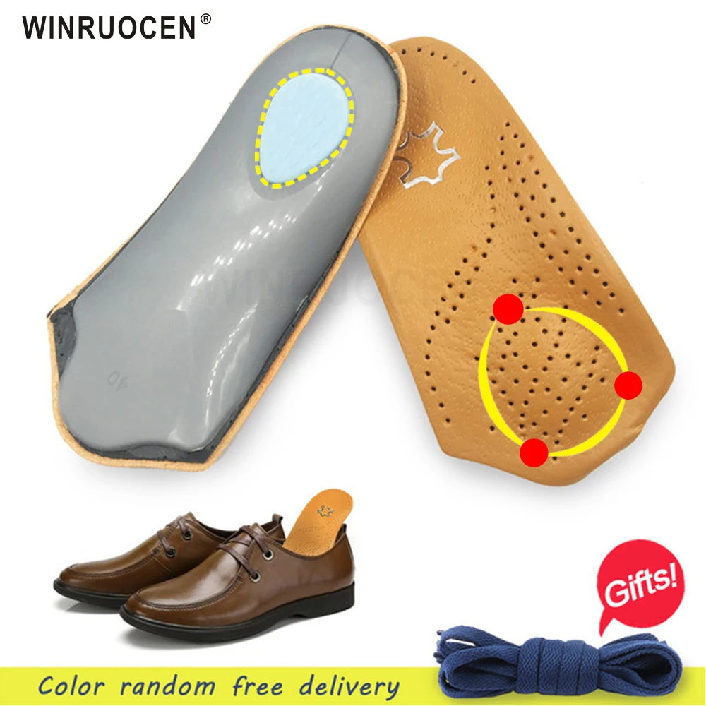 

WINRUOCEN Half arch support orthopedic insoles flat foot correct 3/4 length orthotic insole health orthotics insert shoe pad
