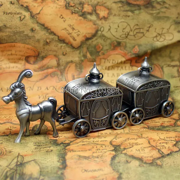 

NEW ARRIVAL - Newborn Baby / Family Gift First Tooth and First Curl Boxes Metal Artcraft Trinket Box Vintage Horse Design
