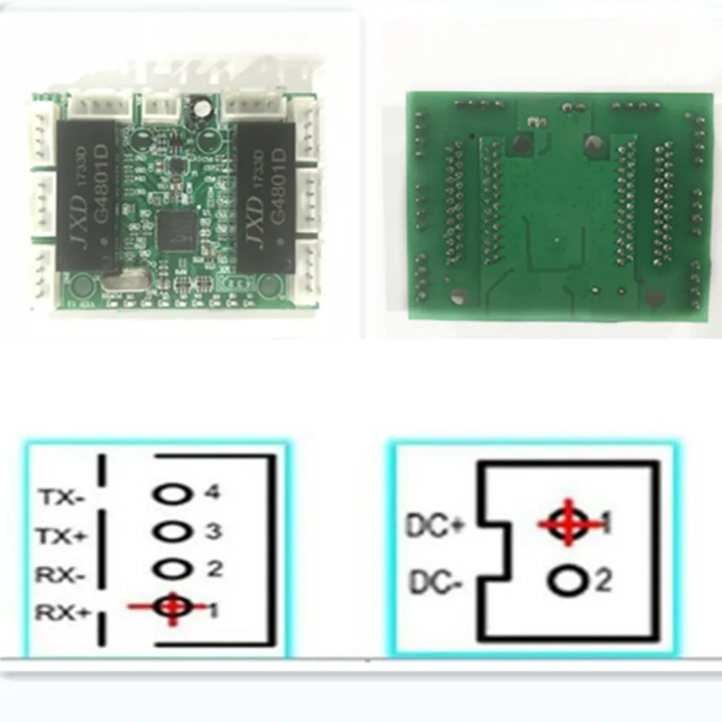 8-контактный линейный мини-дизайн печатная плата ethernet-коммутатора для модуля