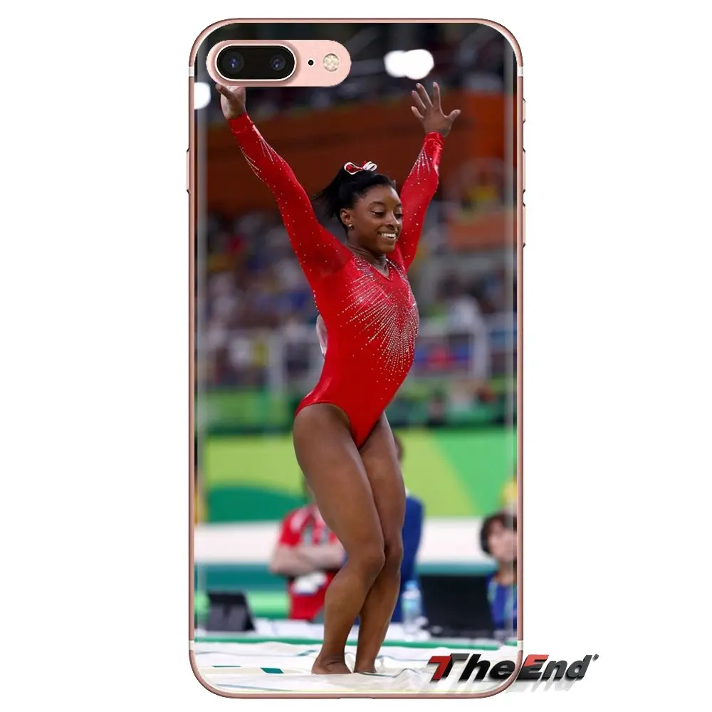 For iPod Touch Apple iPhone 4 4S 5 5S SE 5C 6 6S 7 8 X XR XS Plus MAX Simone Biles Transparent Soft Cases Covers |