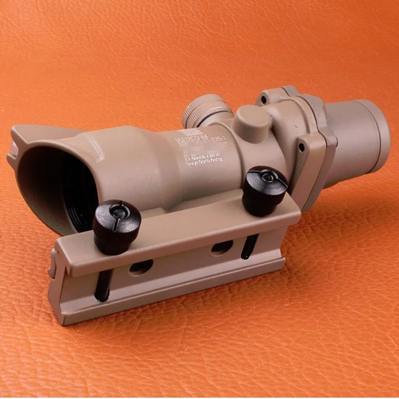 Охотничий Прицел ACOG 4X32 прицел из настоящего волокна красный зеленый оранжевый с