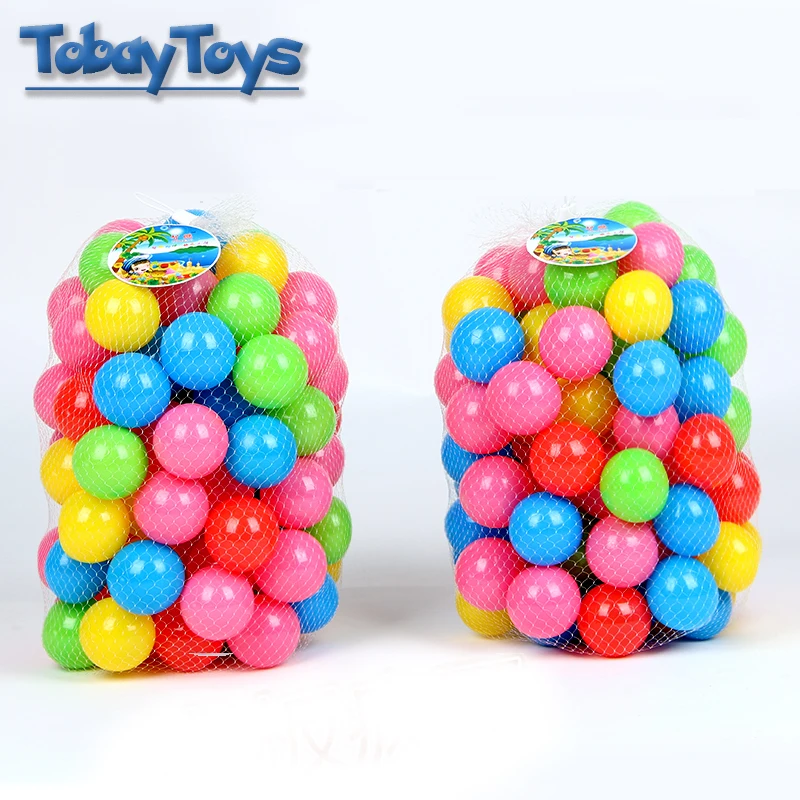 

100Pcs/lot Cute Ocean Ball Baby Eco Friendly Soft Plastic Ocean Ball Colorful Marine Ball Non Toxic High Quality Toys For Baby