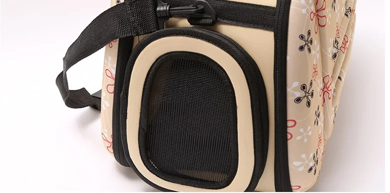 Сумка переноска CAMMITEVER Розовая/серая на плечо для домашних питомцев дорожная