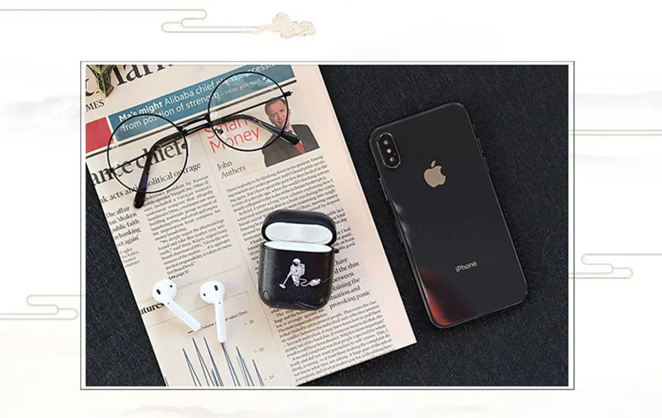 Роскошный кожаный чехол для Apple Airpods Bluetooth аксессуары для наушников 1 2 Чехол чехол Защитная крышка зарядная коробка крышка сумки