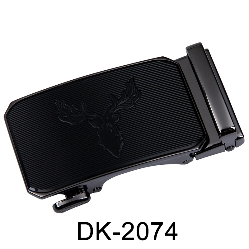 DK-2074 Бренд DiBanGu, мужской ремень с пряжками для мужчин, кожаный ремень, автоматические пряжки без ремня, деловой сплав, Золотой ремень, пряжка, Heaad - Цвет: DK-2074