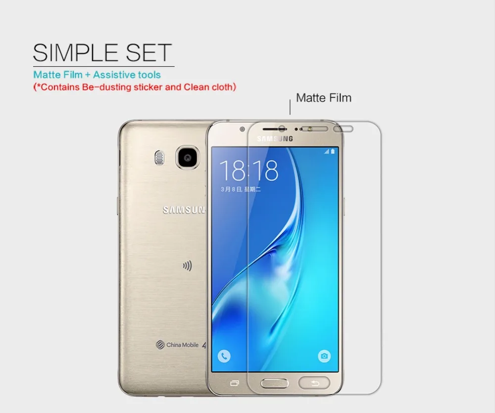 2 шт./лот NILLKIN Антибликовая Защита экрана для Samsung Galaxy J7 2016 (J7108) матовая устойчивая