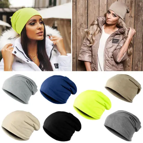 

Unisex Womens Mens Knitted Knit Winter Warm Ski Crochet Slouch Hat Cap Beanie