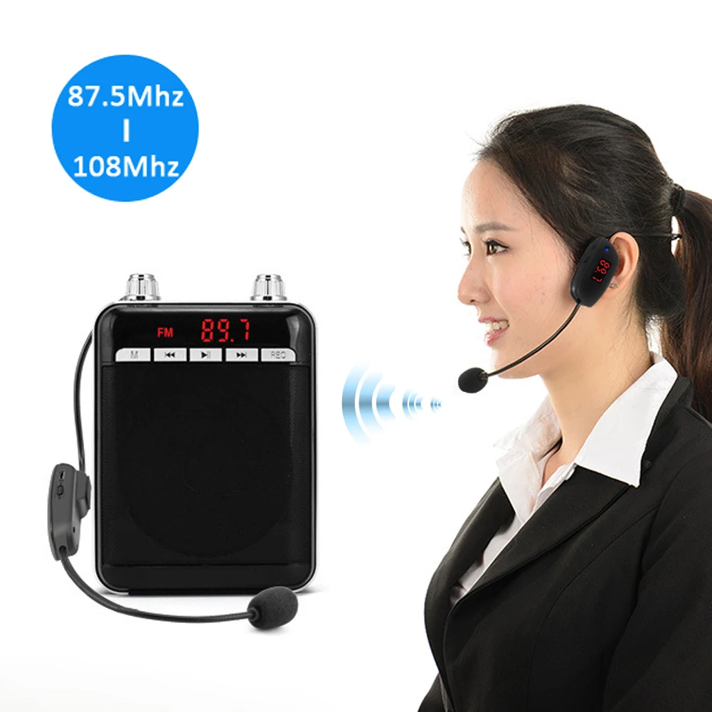 Радио FM беспроводная гарнитура микрофон Handsfree Мегафона для громкоговорителя DC 3 V