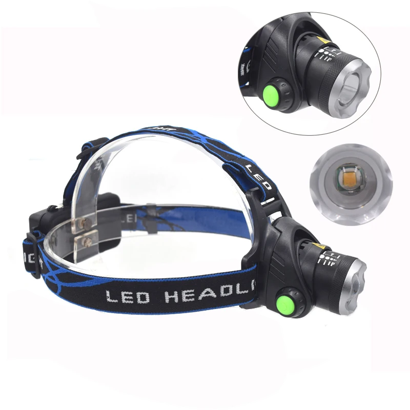 Супер Яркий 2000 Люмен XPE Теплый Свет фонарь налобный LED фонарик Фары Фара лампе на