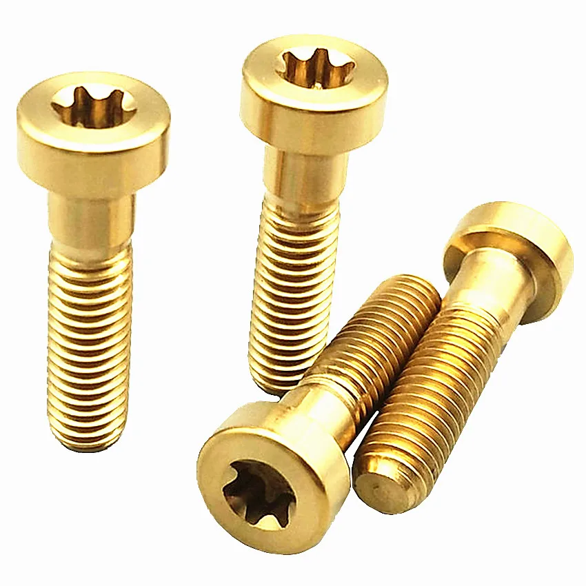 Титановый болт для болтов SHIMANO XTR M8000 масляные тормоза M6 x25mm Ti болты золотого цвета