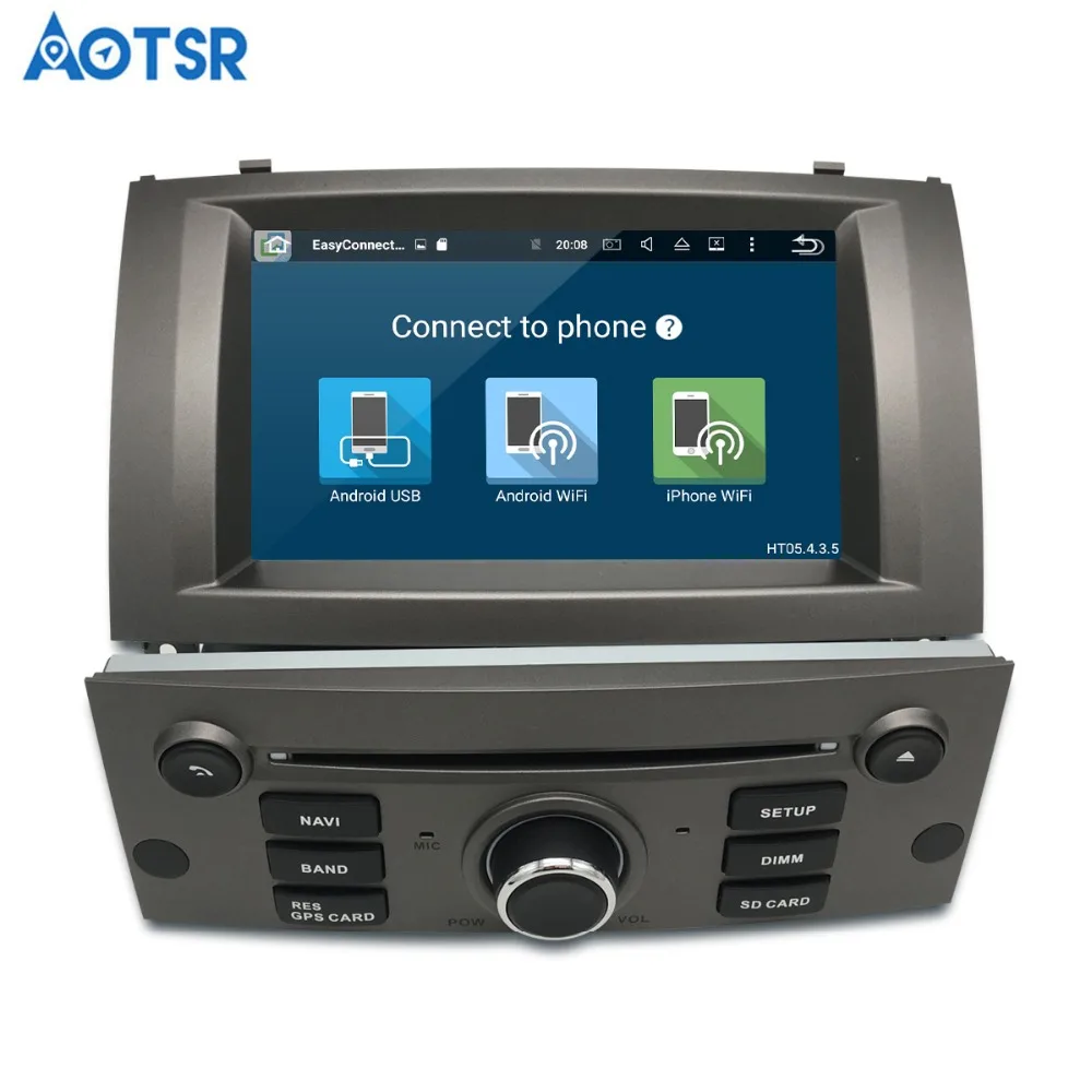 Автомобильный DVD CD плеер на Android 9 0 для Peugeot 407 2004 2010 автомобильный GPS навигатор