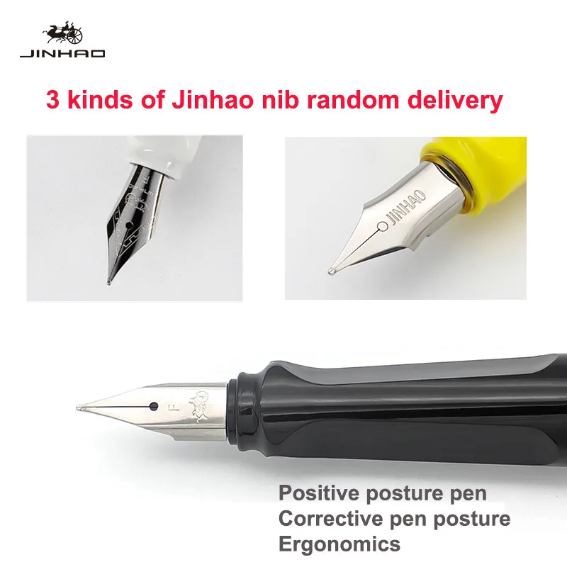 Jinhao 599, перьевая ручка, роскошная металлическая ручка, перо, ручка, Caneta Tinteiro, простой стиль, офисные канцелярские принадлежности, пишущий, высокого класса, Подарочная чернильная ручка