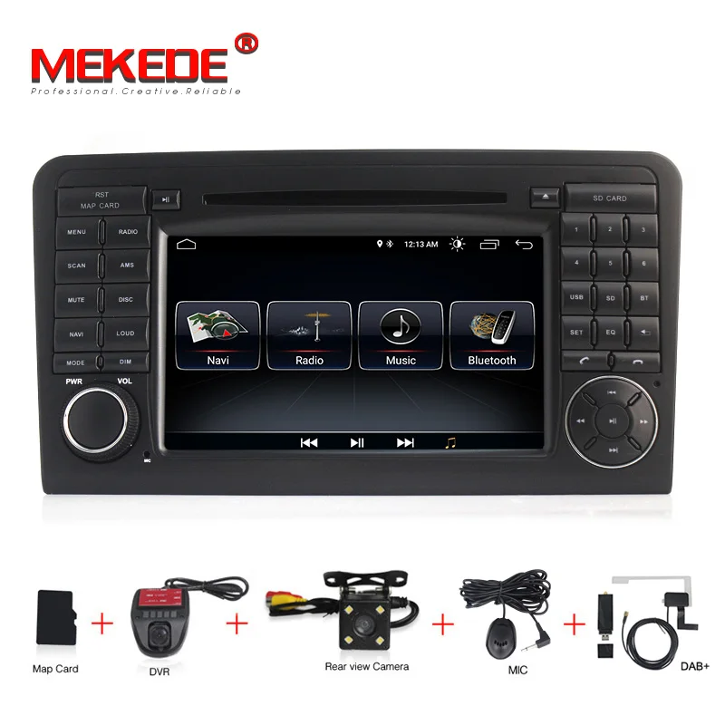 DVD CAMERA DVR DAB HD 2DIN 1024x600 Android 8,1 Автомобильный DVD плеер для Mercedes Benz класс GL ml W164 ML350 ML500 X164 GL320 GPS стерео радио - Цвет: DVD CAMERA DVR DAB