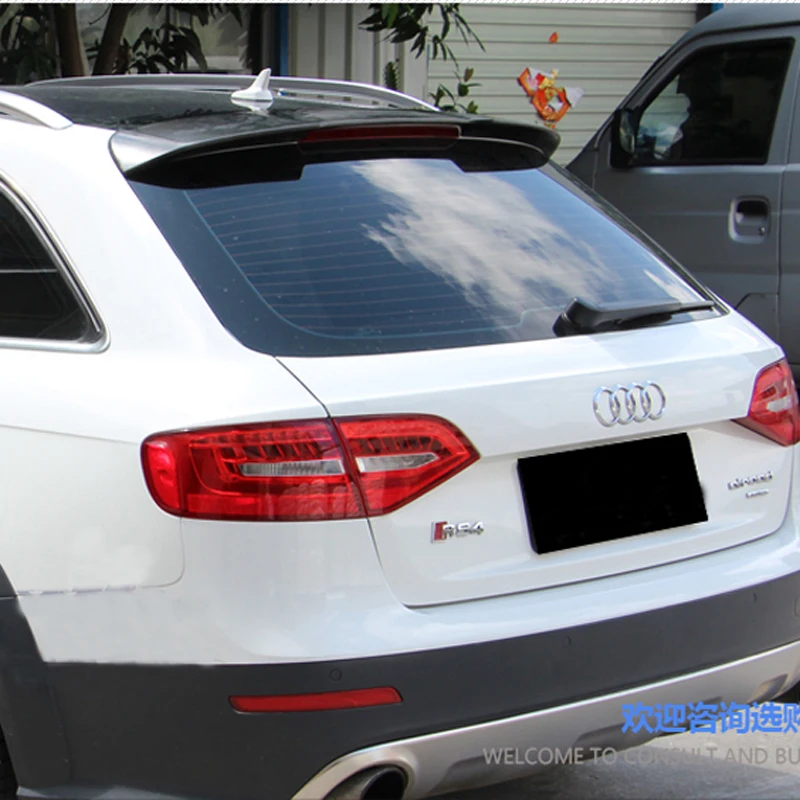 Неокрашенный задний спойлер из полиуретана для Audi RS4 B8 Hatchback Travel Edition 2012