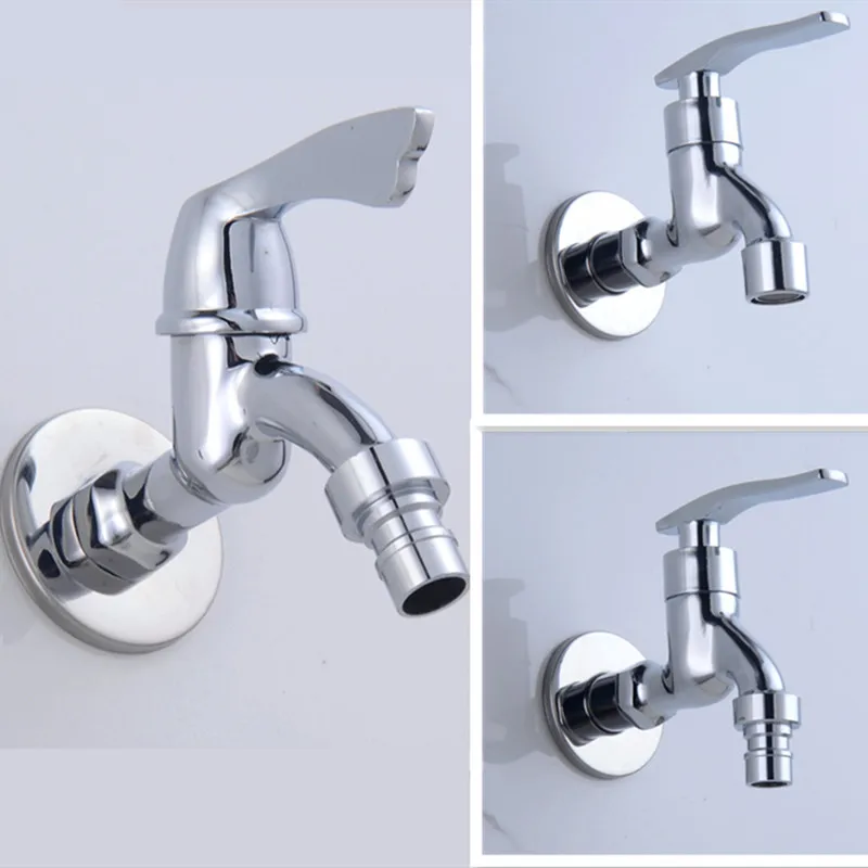 

Washer Faucets Chrome Brass Outdoor Corner Garden Faucet Wall Mounted Bathroom Accessories Bibcock Toilet Mop Pool Taps Hardware