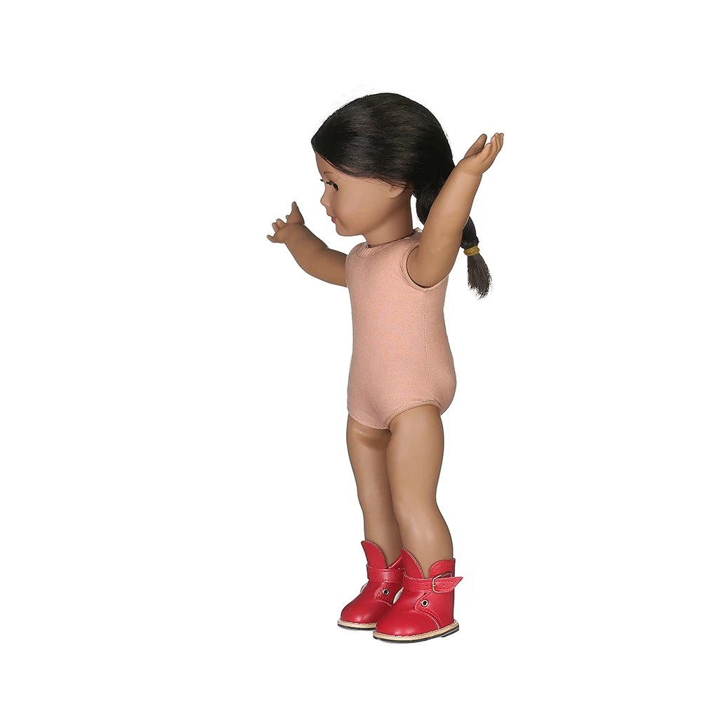 

Doll Shoes Red Boots For 18 Inch American Doll & 43 Cm Born Doll Toy High Quality Best Gifts n412