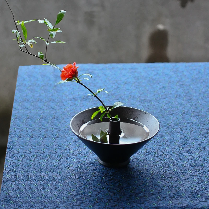 Цветочная керамическая глазурованная ваза в японском стиле Ikebana грубая керамика