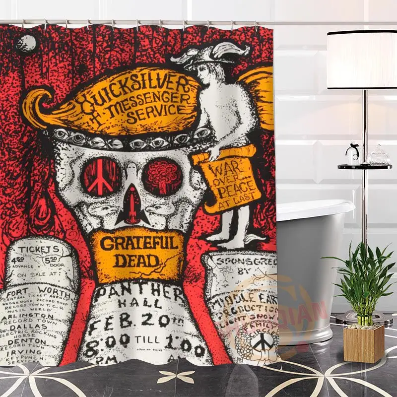 

Eco-friendly Grateful Dead Shower Curtain Popular Custom Fabric Modern Unique Bathroom Curtains Waterproof Bath Curtain Gift