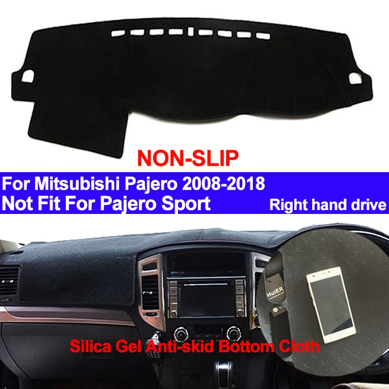 Крышка приборной панели TAIJS DashMat силиконовая Нескользящая для Mitsubishi Pajero 2008 2009 2013