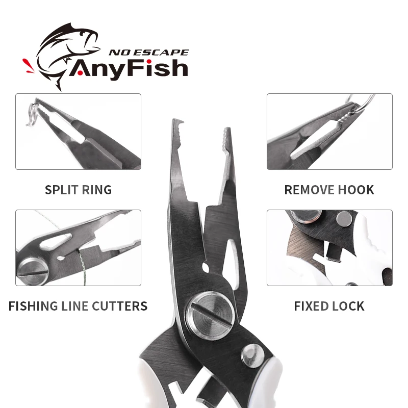 Рыболовные плоскогубцы ANYFISH ножницы с титановым покрытием оплетка приманка