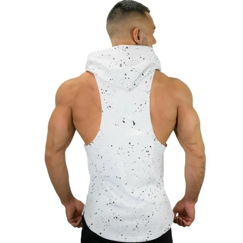 Новые мужские майки для бодибилдинга топы тренажерных залов фитнеса тренировок