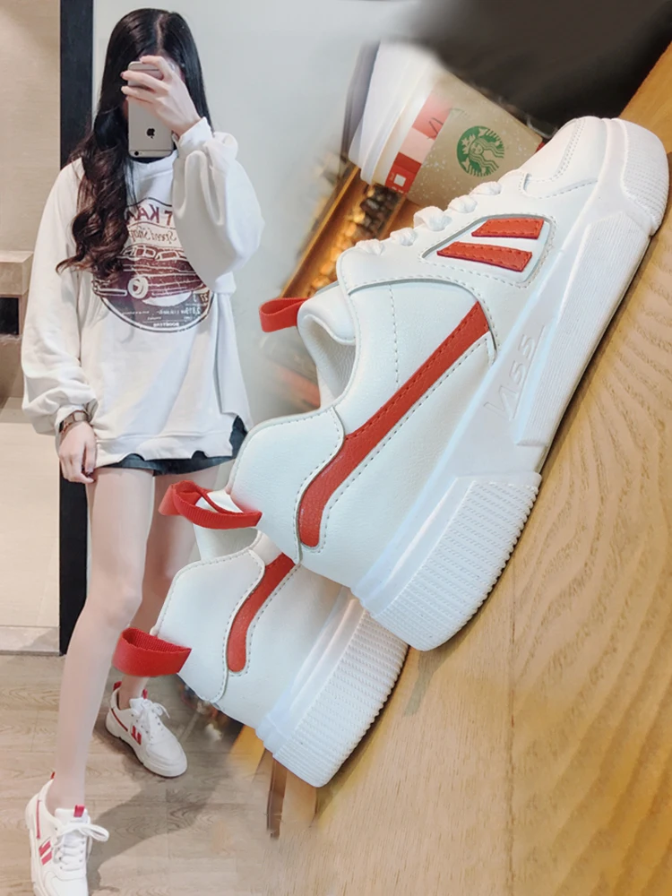 2019 весна и осень маленькие белые туфли новая Корейская версия Harajuku Виндсерфинг