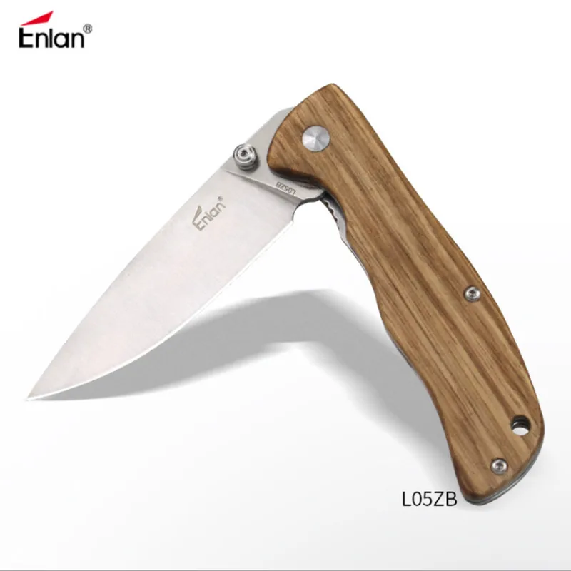 Складной нож Enlan L05ZB 8Cr13MoV G10 карманный тактический Клинок с деревянной ручкой для