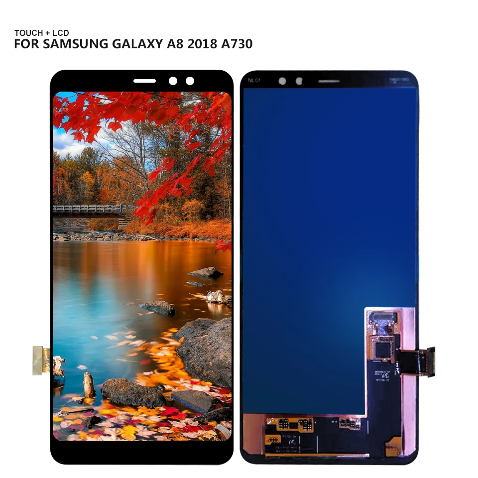 ЖК дисплей AMOLED для Samsung Galaxy A8 + Plus 2018 A730x A730 с сенсорным экраном и дигитайзером в