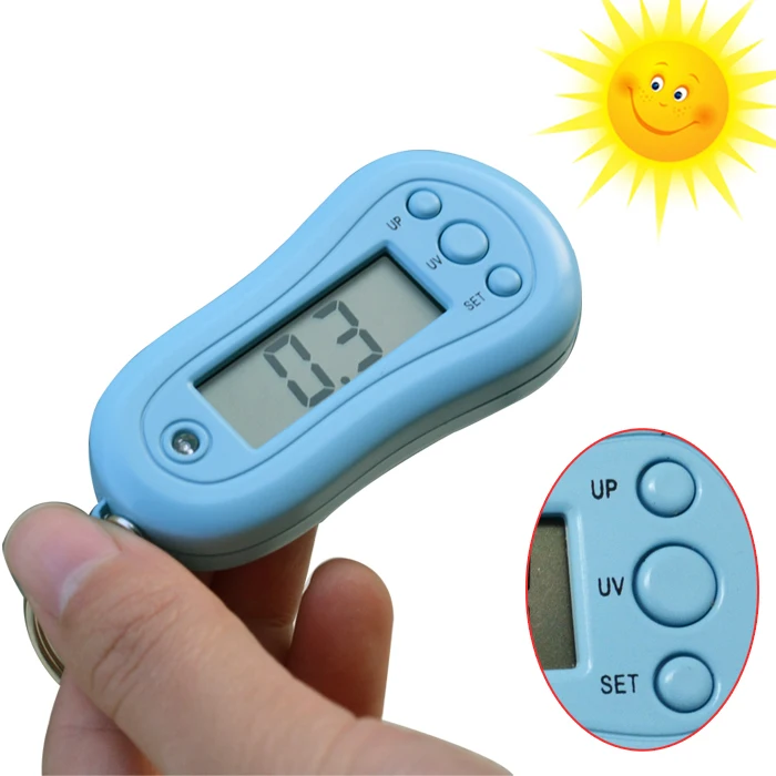 

Portable and Fashion UV detector blue UV meter with keychain time display wholesale dropshipping