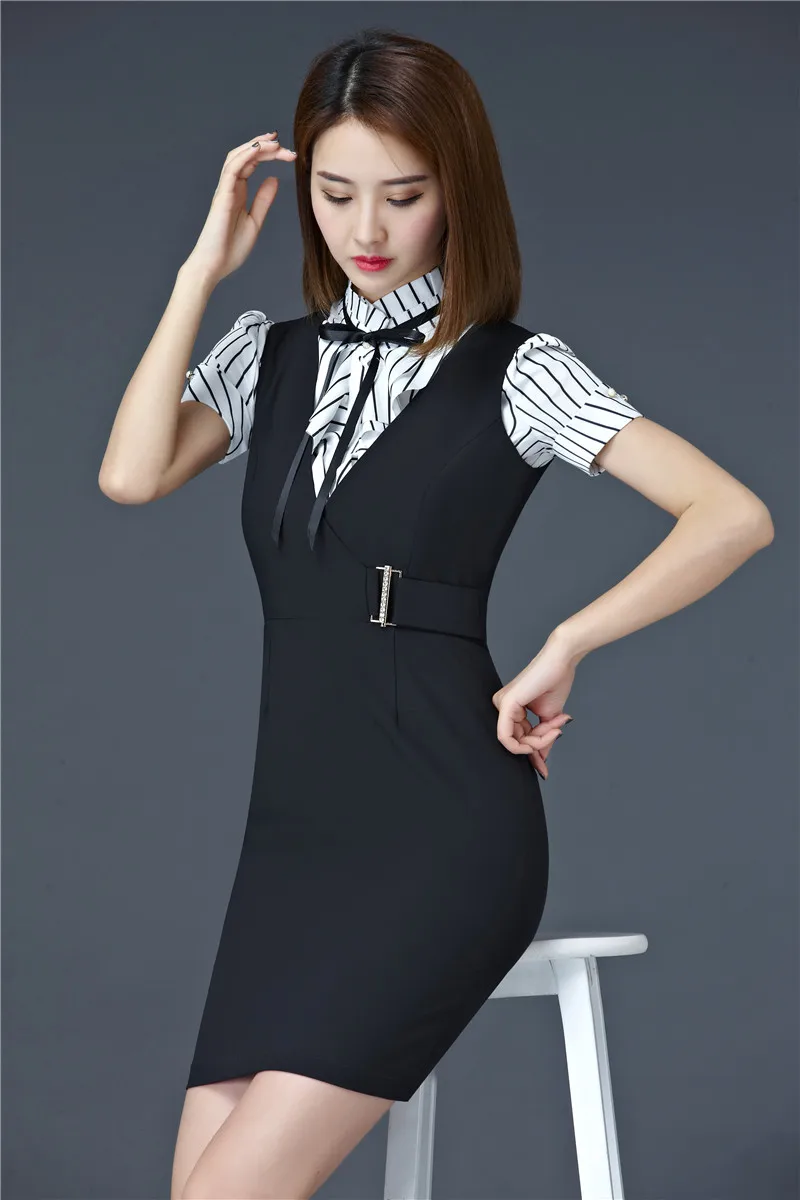 Формальные профессиональные летние деловые женские костюмы с коротким рукавом