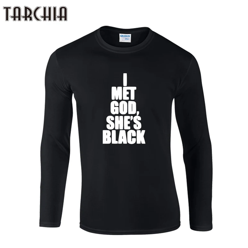 Футболка TARCHIA мужская с круглым вырезом хлопок приталенная однотонная длинным