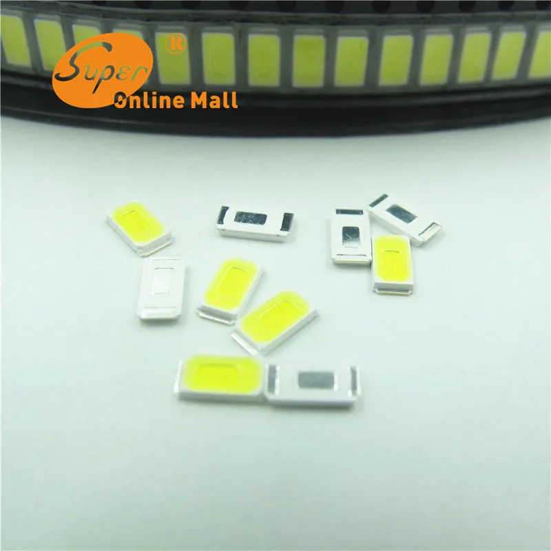 100 ШТ. 5630 SMD 5730 Белый СВЕТОДИОД Кристалл Прозрачный бисер 395-400nm Супер Яркий Свет