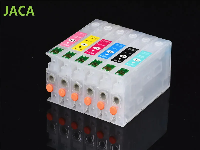 

1Set RX700 Ink Cartridge T5591-T5596 Empty Refillable Ink Cartridges For Epson RX700 Printer Cartridge with Permanent chip