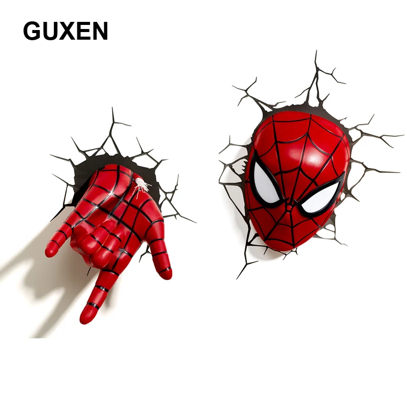 Guxen 3D Marvel Человек паук голова и рука в форме творческие подарки мультфильм стены