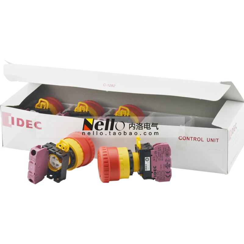 Истинная аварийная кнопка-стоп IZUMI фирмы IDEC, переключатель 22 мм YW1B-V4E01R 1 NC - 10 шт/уп.