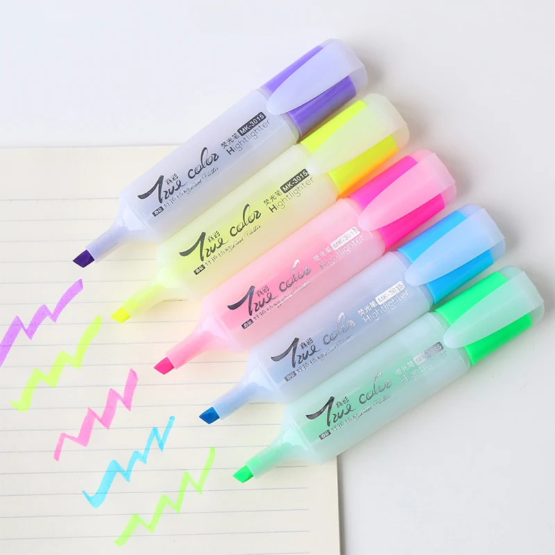 MIRUI офисные канцелярские студент текстовыделитель цвет скошенной головки ручкой