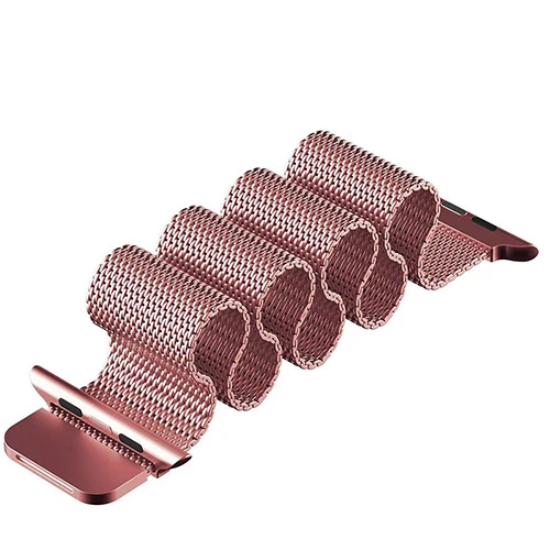 Rose Gold Миланский Браслет, Браслет Нержавеющая сталь ремешок для наручных часов Apple Watch серии 1/2/3, 42 мм, 38 мм, ремешок для наручных часов iwatch, для детей 4, 5, 40 мм 44 мм - Цвет ремешка: Rose Gold