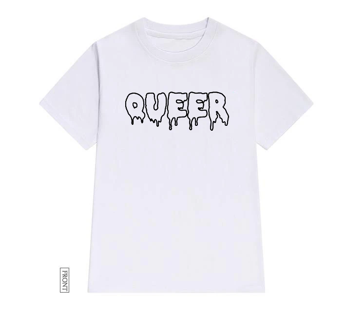 Женская футболка с принтом Queer lgbtq повседневная хлопковая хипстерская забавная