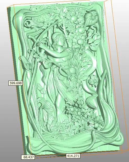 3d модель рельеф для ЧПУ в STL формат файла панно лоза 30 Мб | Инструменты