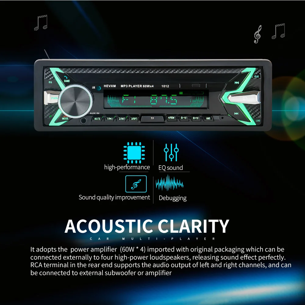Автомагнитола автомобильная 12 В Bluetooth V2.0 SD USB MP3 1 Din|auto radio|car radioradio automobile |