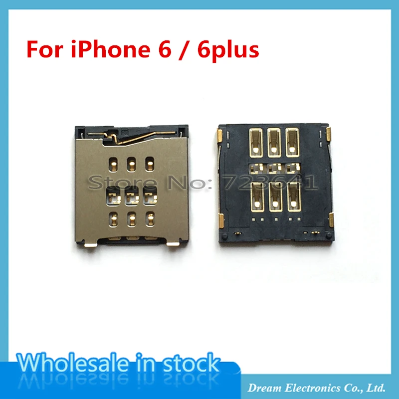 Mxhopic 10 шт./лот держатель разъема для считывания sim-карт iphone 6 4 7 &quotдля iPhone plus 5 5&quot