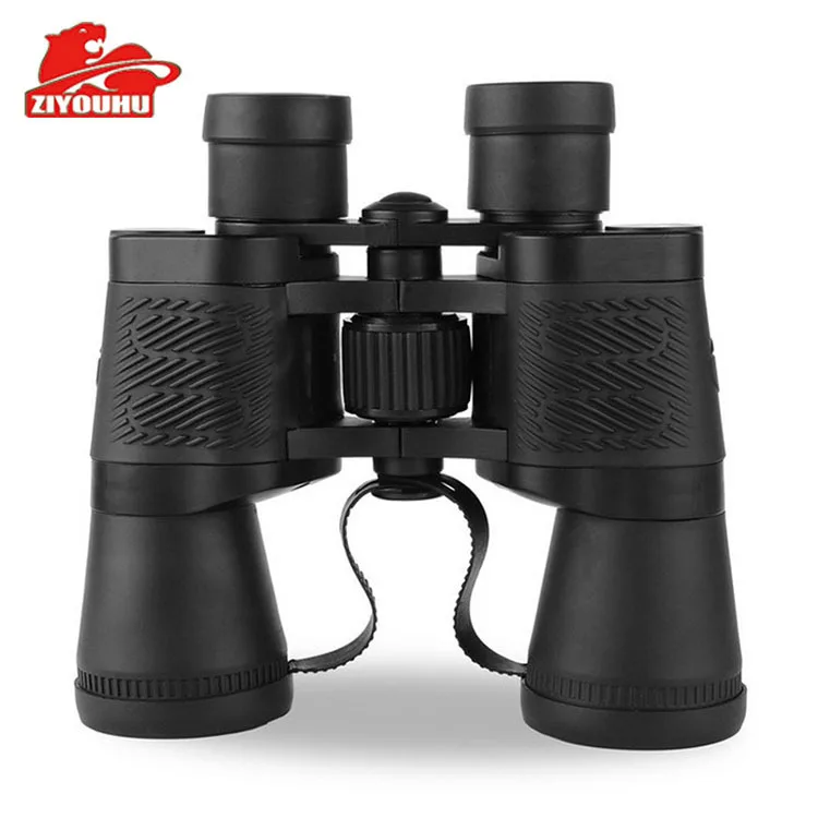 BLACK ZIYOUHU 7x50 профессиональный мощный бинокль для охоты Militar Potentes, Телескопы для охоты, кемпинга, телескопа, HD бинокль, черный - Цвет: BLACK